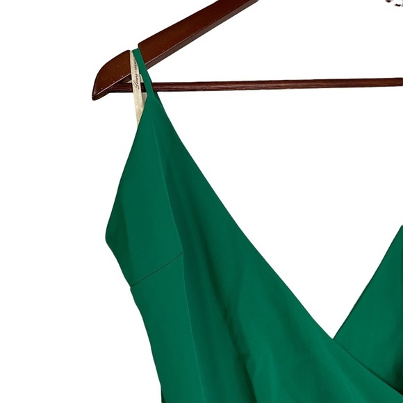 Lovers + Friends Evergreen Gown Draped Ruched Asymmetric Ruffled Medium - Picture 9 of 16